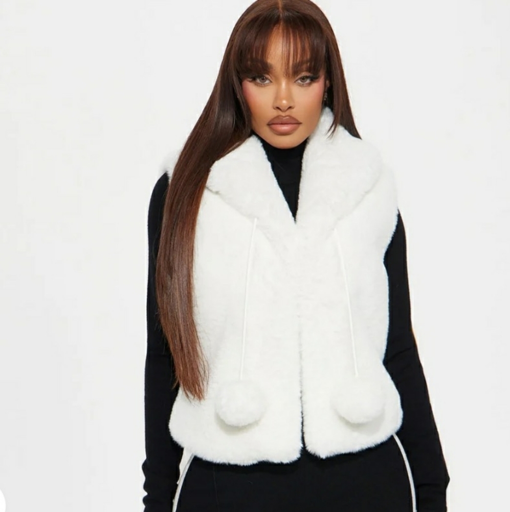 White Faux Fur Cozy Vest